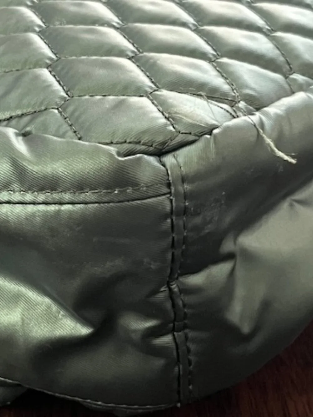 Lug Harness Crossbody Quilted Bag Metallic Olive